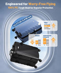 Lightweight wine travel suitcase with PC shell and TSA lock