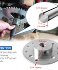 Steel Sprocket Hub For Go Kart With Five Eighth Inch Bore And Three Sixteenth Inch Keyway installation close-up