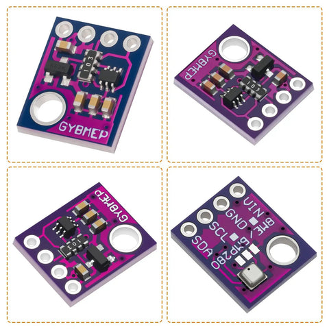 4 Pack BME280 Sensor Module GY BME280 5V Atmospheric Pressure Temperature Humidity Sensor With I2C Interface, shown close-up