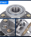 Rear Wheel Bearing And Hub Assembly With ABS, 5 Lug Fits 1999-2003 Acura TL And 1998-2002 Honda Accord, close-up view