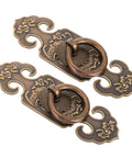Antique Brass Door Pull Handles Set Old School Vintage Style Cabinet Drawer Wardrobe Hardware 10cm Solid Copper With Screws For Furniture And Doors Chinese Traditional Design