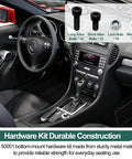 Car interior with Bottom Mount Seat Hardware Kit 10 Pcs For Racing Sliders And Brackets displayed, includes bolts and washers