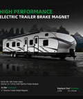 Electric trailer brake magnet set (2) 12-1/4 x 3-3/8 in for 9K-10K trailer axles