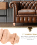 Durable Brown Wood Furniture Leg Replacement For Sofa Chair Cabinet And Table Easy Install Sturdy Wood Legs For DIY Home