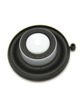 Front view of Hunter PGV 1-inch valve diaphragm assembly; black base, gray body, white center.