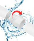 2 Pack 3 Inch PVC Male Adapter Pipe Fittings 2 Way Hose Coupling With 3 Inch Male Hose Thread Schedule 40 White Durable PVC