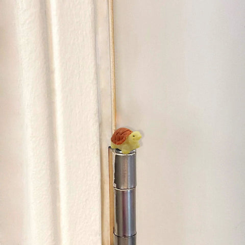 Installed Cute Tortoise Hinge Heads Decorative Topper Set Of Six For Doors And Metal Surfaces Tiny Magnetic Turtle Head Ornaments