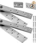 Heavy Duty Door Pivot Hinges 2 Pack For Wood Doors Up To 300 Lb With 360 Degree Hidden Rotation, stainless steel parts and screws.