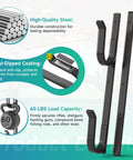 Rear Window Gun Rack For Pickup Trucks Heavy Duty Steel 14-25 Inch Adjustable Rifle Mount With Dipped Coating details