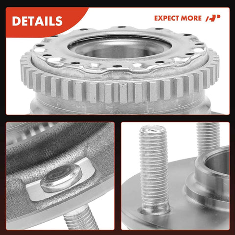 Close-up of Rear Wheel Bearing And Hub Assembly With ABS Ring For Hyundai Elantra 2001 2006 And Kia Spectra 2005 2009 Spectra5 4 Lug