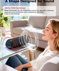 Beast Bluetooth Speaker Portable Wireless IPX5 Waterproof with 20 Hour Playtime shown on glass table indoors