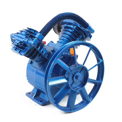 Super Heavy Duty 3HP Cast Iron Air Compressor Pump Head V-Style Two Stage Piston Replacement Unit Low Noise Design Rated For 181.3 PSI Ideal For Home Decorating Projects And Auto Repair Shop Gear Up With This Rock Solid Workhorse That Handles Tough Jobs
