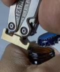 Using Brass Hammer Head Modification for EDC Multitool Upgrade to open a bottle, CNC Made, Dual Locking System, USA Crafted