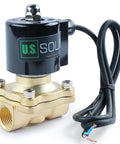 1/2 Inch Brass Electric Solenoid Valve 110V AC Normally Closed IP67 Waterproof Heavy Duty with brass body and wires