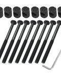Heavy Duty M8 X 110mm Matte Black Hex Bolts And Barrel Nuts Kit for Bunk Beds and Furniture Assembly Includes Hex Key.