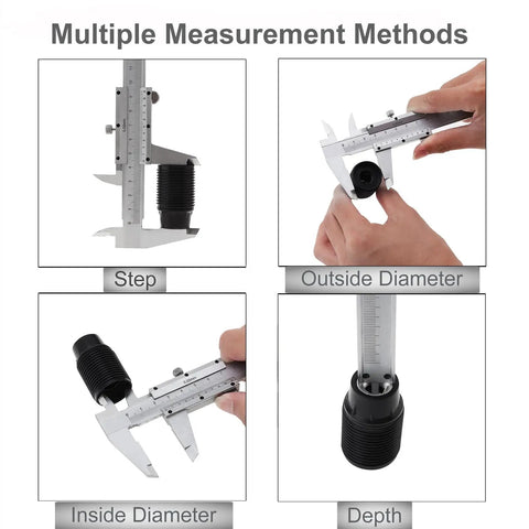 Go-To 6 Inch Carbon Steel Vernier Caliper Non Digital For Accurate 0-150mm Metric Range, 0.02mm Precision Manual Caliper measurements