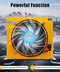 Beefy Industrial Hydraulic Oil Cooler With 100 Lpm Flow, Aluminum Radiator, 110V Fan, 60W Heat Dissipation, AC110 Compatible