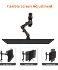 Single Computer Monitor Stand With Cable Management And Height Adjustable VESA Desk Arm Mount For 13 To 30 Inch Screens