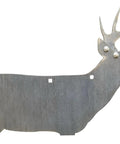 Deer Buck Silhouette AR500 Steel Target 21 Inch By 30 Inch For Range And Hunting Rifle Practice Gong With Mounting Holes And Disassembled Antlers
