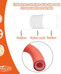 Diagram showing triple-layer structure of rubber, nylon cord in 10mm Oil Drain Hose Replacement for GX110 GX120 GX160 GX200 Engines No Mods Needed 14 Inch Heavy Duty Kink Resistant Steel Oil Change Tube 300 PSI Engine Oil Drain Pipe Red