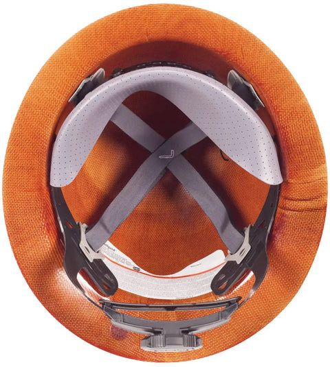 Top view of Fas-Trac III Replacement Suspension For Skullgard Cap Style Hard Hats, 4-Point Attachment, Large Size, Black.