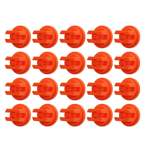 Flat Fan Spray Tip For Agriculture, Pro Grade Even Spray Distribution Replacement Nozzles, Drift Reduction at Low Pressure, 20 Pack, Orange