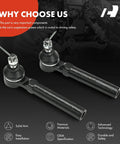 2 Front Outer Tie Rod Ends For Honda CR-V 2007-2011 North American Models, Easy Install Replacement For Stable Steering, Beefed-Up Durability And High-Quality Linkage Upgrade To Improve Handling And Road Confidence. pair of black metal steering linkage ends
