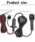 Winch Hand Remote Controller With Grippy Ergonomic Grip And Socket Assembly For ATV UTV Winch 10 Ft Cable Plug In Wiring System, 125mm