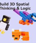 Colorful figures built with 100 Piece Math Linking Cubes Set For Kids Ages 3 To 8 Colorful Counting Cubes For Fun Addition Subtraction