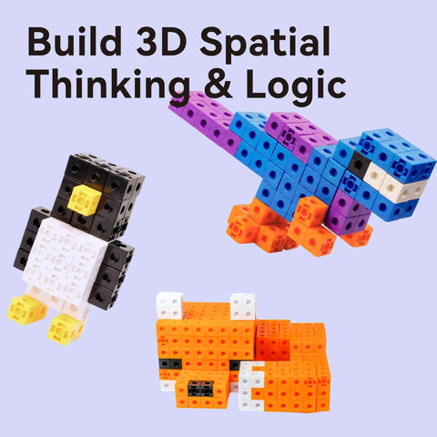 Colorful figures built with 100 Piece Math Linking Cubes Set For Kids Ages 3 To 8 Colorful Counting Cubes For Fun Addition Subtraction