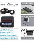 Image of URGENEX Smart Charger with multiple ports, USB cable, fits power bank, wall adapter, laptop, size 40*35*13mm