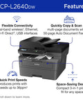 Compact Monochrome 3 In 1 Laser Printer With Copy Scan And Auto Duplex Wireless And Mobile Printing Alexa Compatible
