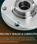 Close-up of Front And Rear Wheel Bearing Hub Assembly 4 Piece Set For 2010 2014 Subaru Outback And Legacy, 4 Bolt Square Flange