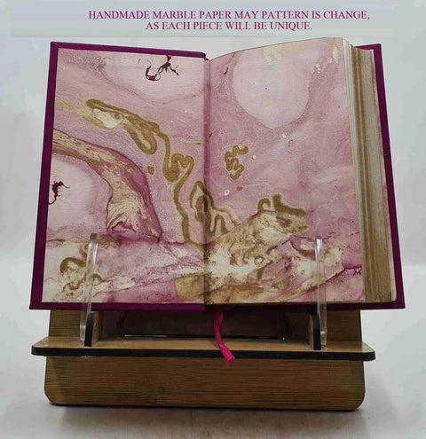 Open Enamel Industry Raw Materials And Chemical Technology 1914 Edition Premium Leather Bound Collectors Guide on wooden stand