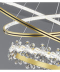 Modern LED Pendant Light For Kitchen And Bedroom Smooth Remote Dimming Fresh Nordic Acrylic Ceiling Lamp With Chill Warm Glow Top Shelf black gold circular design with crystal accents