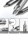7 Piece M2 High Speed Steel Center Drill Bit Set For Metal Lathe Tools With 60 Degree Countersink Precise Hole Positioning Durable Bits