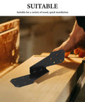 Rafter Ties 20 Pack Flexible Wood Fasteners And Invisible Connectors being installed on wooden board