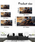 Product sizes for Steam Train Canvas Wall Art With Gray Smoke, Vintage Locomotive Picture, Retro Railroad Poster for Living Room