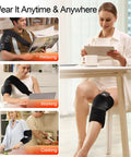 People using Cordless Knee Massager With Heat And Vibration, 5 Heating Levels And 3 Massage Modes, in different activities.