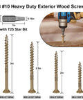 90Pcs Deck Screws Kit For Outdoor Projects Tough As Nails Heavy Duty Exterior Wood Screws Assortment In Bronze Sizes Eight And Ten