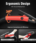 Beefy 1000 Amp Carbon Arc Gouging Torch 360° rotating red handle, ergonomic design for precise metal cutting and beveling.