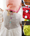 T8 Plastic Snaps Starter Kit For Crafts And Clothing Size 24 No Sew Fasteners 12 Color Assortment used on garment and diaper