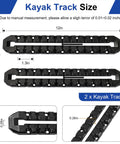 12 Inch All In One Kayak Gear Track Mount Rail System For Fishing Rod Holders Cup Holders Paddle Holders And Anchor Cleats With 14 Holes 2 Pack Accessory Track Mount For Most Kayak Tracks, black ABS, 2-pack