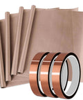 Must Have Nonstick Teflon Sheets 12 By 16 Inches With Three 10mm Heat Resistant Sublimation Tapes For Heat Press Transfers