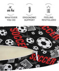 U Shaped Neck Pillow For Travel And Work, Lightweight And Reusable All In One Napping Buddy, soccer print, zippered cover
