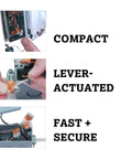 Lever Nuts 221-412 Two Conductor Compact Wire Connectors Bulk Pack 2500 Count in use in an electrical junction box.