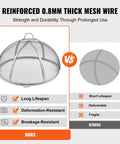 Comparison of 36-Inch Fire Pit Spark Screen Lid with durable stainless steel mesh versus others