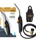 Reach Hose Torch With 5 Foot Hose, Trigger Start One Hand Operation, High Intensity Swirl Flame For Hotter, More Efficient Heat