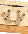 Heavy Duty Brass Hidden Door Pivot Hinges For Wood Doors Smooth Vertical Rotation Invisible Hardware 2 Pack on wood surface