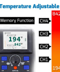 Pro Grade Precision Soldering Station With Auto Calibration And Tilt Screen C210 And C245 Compatible Iron Kit display showing temperature settings